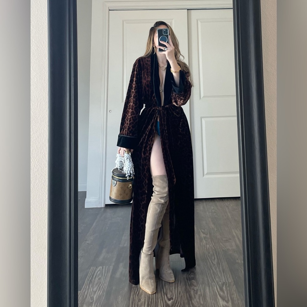 Delicates bathrobe leopard print